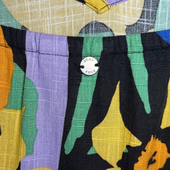 🌻 Roxy Waiting Line Floral Printed Tiered MIDI Dress size Medium Sundress - Picture 6 of 12